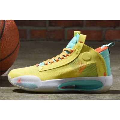 Nike Erkek Air Jordan 34 Limon Basketbol Ayakkabısı Türkiye - 774LN8OP